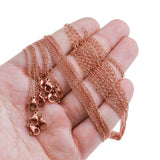 Copper Rose Gold Slim Link Chain For Women