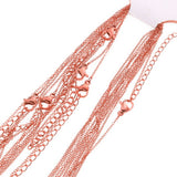 Copper Rose Gold Slim Link Chain For Women