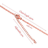 Copper Rose Gold Slim Link Chain For Women