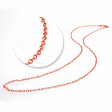 Copper Rose Gold Slim Link Chain For Women