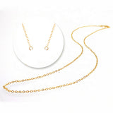 Slim Link Gold Copper Necklace Chain For Women