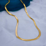 Slim Snake Silver Stainless Steel Necklace Chain For Women