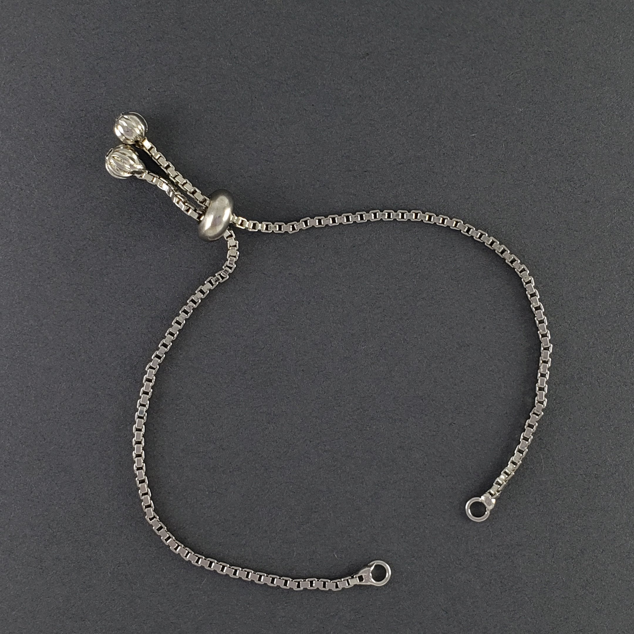 Sterling Silver Ball Slider Bracelet  Silver Initial Disc  The Perfect  Keepsake Gift