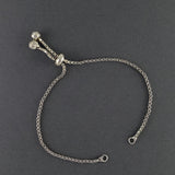 Box Glossy Silver Adjustable Slider Bracelet For Women