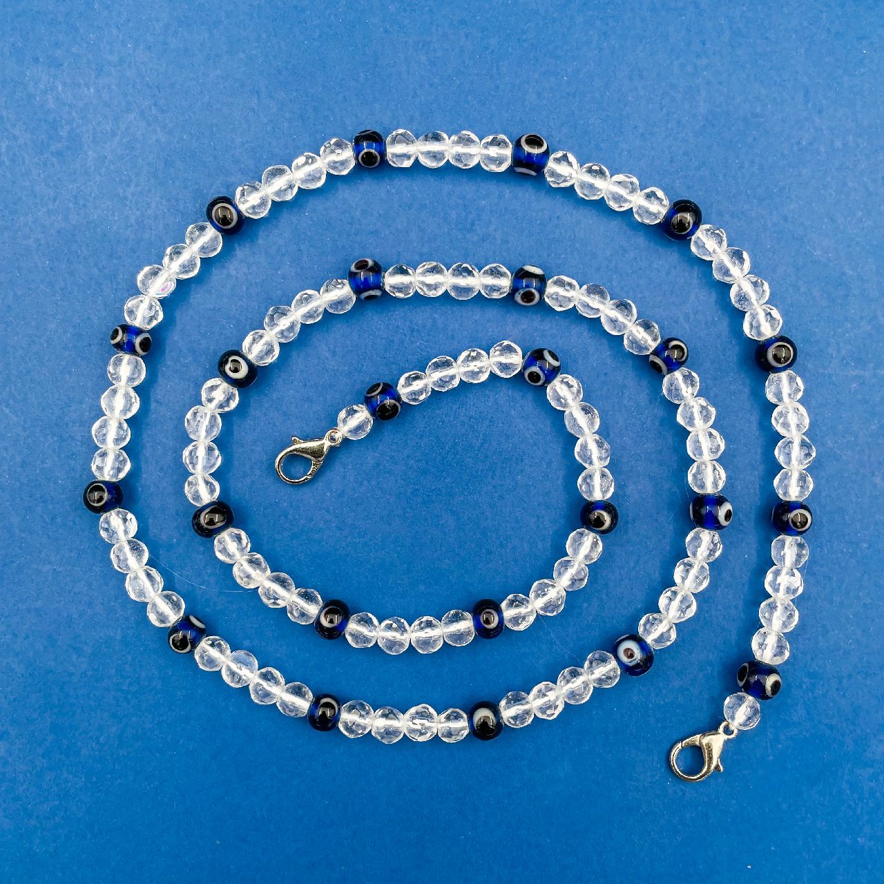 Transparent White Black Beads Mask Chain For Women
