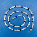 Transparent White Black Beads Mask Chain For Women