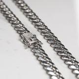 Hip Hop Iced Out Alloy Cuban Curb Silver Rhinestone Studded Chunky Necklace Chain 18" Men