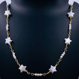 Star Pearl 18k Gold Copper Link Necklace Chain For Women