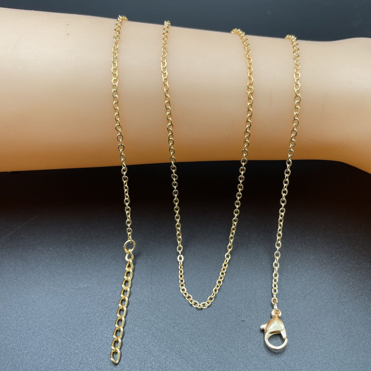 Link Chain 18K Gold Anti Tarnish Necklace Chain 20 Inches For Women