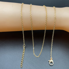 Link Chain 18K Gold Anti Tarnish Necklace Chain 20 Inches For Women