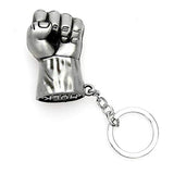 Avengers Super Hero Hulk Hand Fist Punch Silver Key Chain Ring Fans