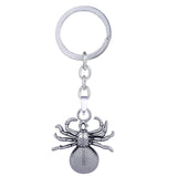 Glossy Doted Black Rhodium Plated Stainless Steel Key Chain Key Ring
