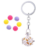 Aromatherapy Essential Oil Perfume Diffuser Hollow Cage Key Chain