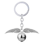 Harry Potter Hogwarts Wings Of Silver Burglar Angel Quidditch Snitch Stainless Steel Key Chain