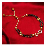 Heart Love Valentine Slider Expandable Hand Wrist Mangalsutra Bracelet