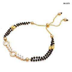 Dainty Cz Slider Expandable Hand Wrist Mangalsutra Bracelet