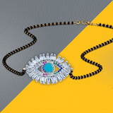 Turkish Evil Eye Good Luck Cz Adjustable Mangalsutra Chain Necklace