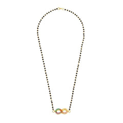 Infinity Infinite Love Colorful Rainbow Baguette Cz Mangalsutra Chain