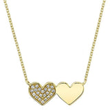 Twin Heart Chain Necklace