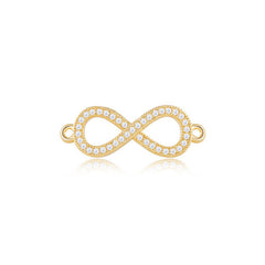 Infinity Gold Cubic Zirconia American Diamond Centre Pcs For Women