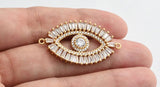 Turkish Gold Evil Eye Cubic Zirconia Diamond Centre Pcs For Women