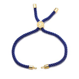 Blue Gold Thread Adjustable Extender Accessory For Diy 9" Bracelet For Women Girls