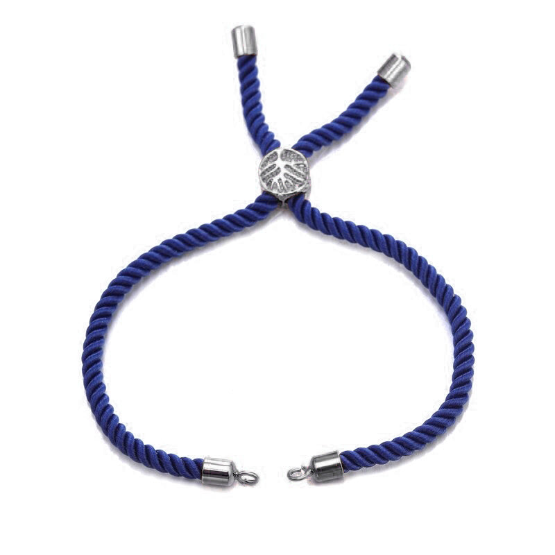 Blue Silver Thread Adjustable Extender Accessory For Diy 9" Bracelet For Women Girls
