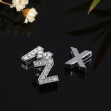 Initial Alphabet All Small Letter Cubic Zirconia Silver Necklace Birthday Gifts For Women Girls