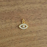 Evil Eye Nazariya Gold American Diamond Charm Pendant Necklace For Women