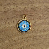 Evil Eye Nazariya Gold Black Blue Charm Pendant Necklace For Women