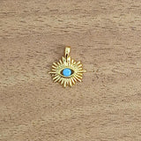 Evil Eye Nazariya Blue Gold Charm Pendant Necklace For Women