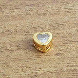 Heart 18K Gold Cubic Zirconia American Diamond Pendant Necklace For Women