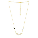 Copper Solitaires Cubic Zirconia Gold Black Neck Mangalsutra Chain Women