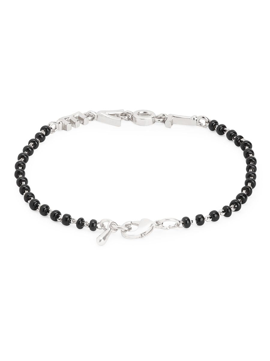 Silver Black Beads Bracelet – GIVA Jewellery