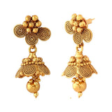 22K Gold Plated Traditional Necklace Earring Set For Women