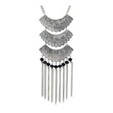 Oxidised Tribal Matte Rhodium Plated Beads Silver Choker Necklace