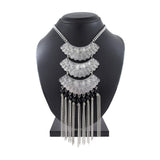 Oxidised Tribal Matte Rhodium Plated Beads Silver Choker Necklace