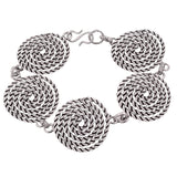 Oxidised Tribal Rope Bohemian German Silver Necklace Earring Bracelet