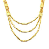 Lakshmi Coin Temple 22K Gold Brass Ball Chain Necklace Chain For Women