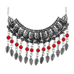 Beads Oxidised Afghani Bohemian Tribal German Silver Necklace Earring