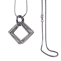 Western Party Sweater Diamond Sweater Long Pendant Chain Necklace