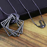 Western Party Sweater Diamond Sweater Long Pendant Chain Necklace