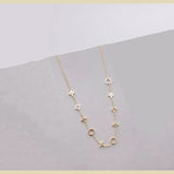 Round Star Gold Choker Stainless Steel Necklace Pendant Chain For Women
