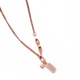 Star Slim Rose Gold Stainless Steel Necklace Pendant Chain For Women
