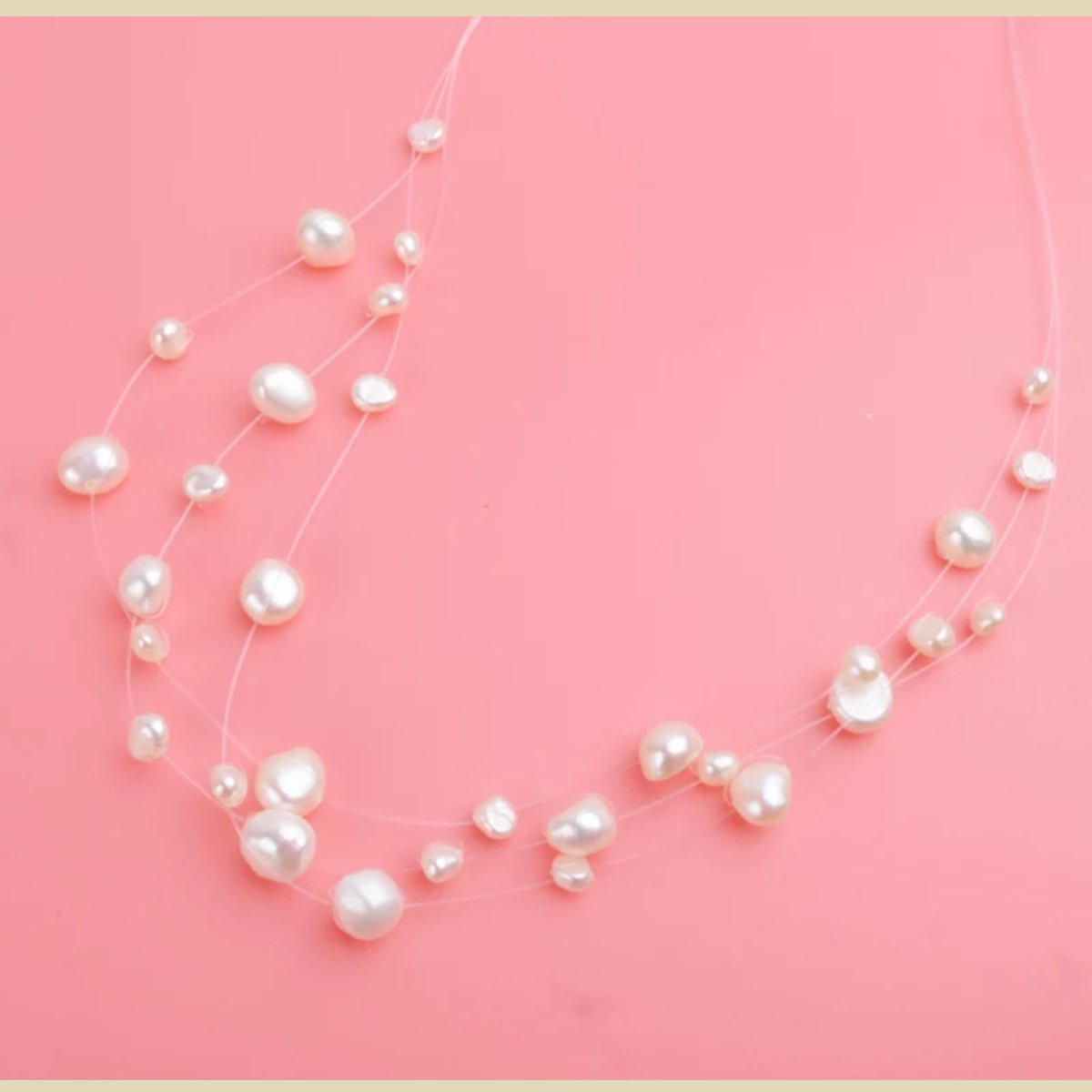 Stylish Pearl White Necklace Chain For Women