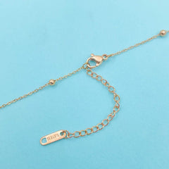 Clover Stainless Steel Rose Gold White Black Necklace Chain Women