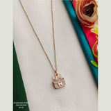 Bag Rose Gold Stainless Steel Necklace Pendant Chain Women