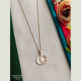 Lock Heart White Rose Gold Stainless Steel Necklace Pendant Chain Women