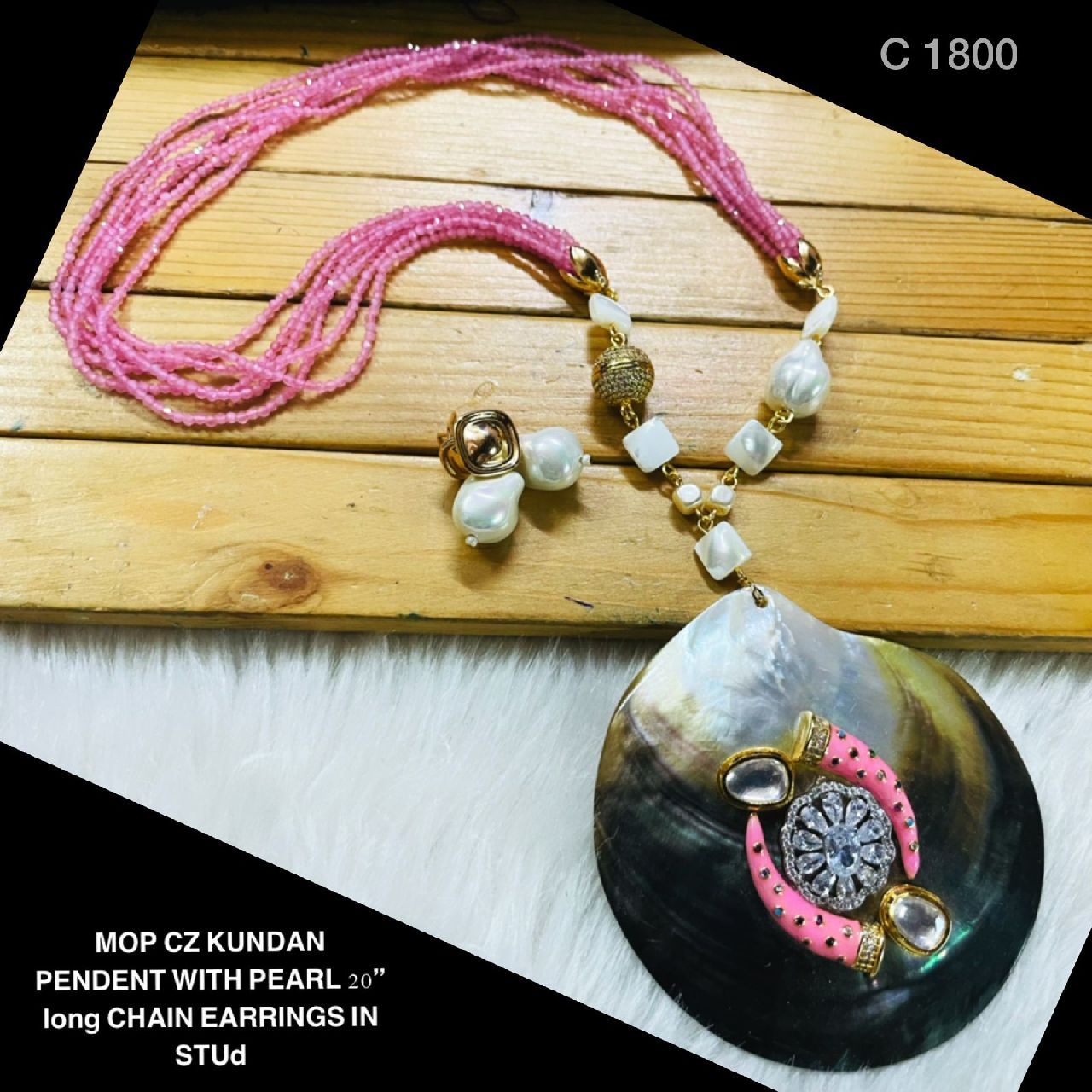 Buy Pink Crystal Necklace Set - RIANSH STORE