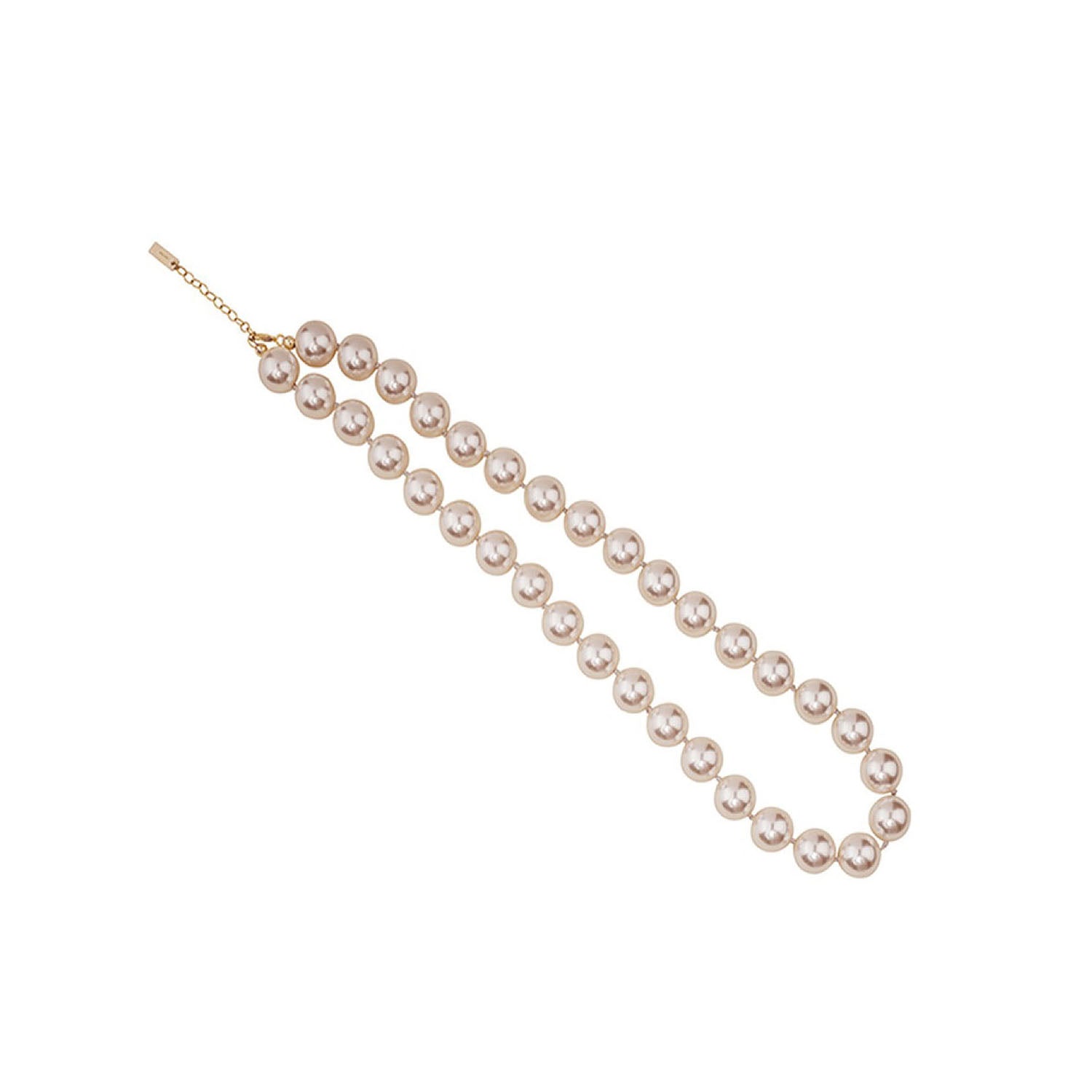 Pearl Strand Single White Line Necklace for Women
